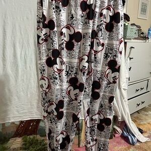 Disney Mickey Mouse Black and White Pajama Pants